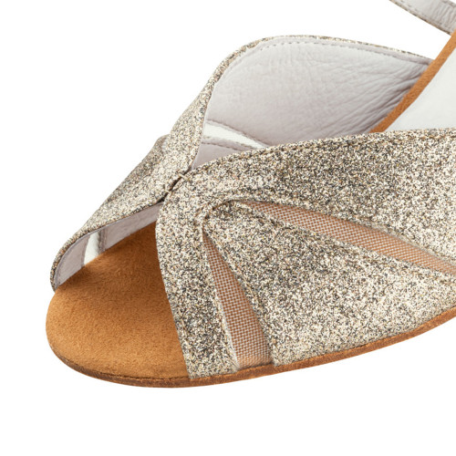 Anna Kern Mulheres Sapatos de dança Aliette - Brocado Ouro - 5 cm Flare  - Größe: UK 5,5