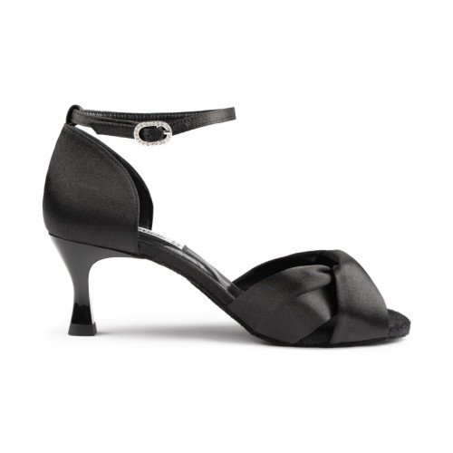 Portdance Damen Tanzschuhe PD509 - Satin Schwarz - 5 cm Flare (klein) - Größe: EUR 36