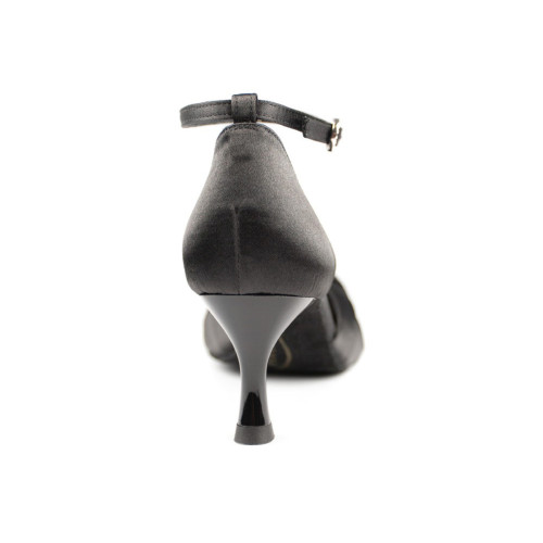PortDance Mujeres Zapatos de Baile PD509 - Satén Negro - 5 cm Flare (klein) [EUR 36]