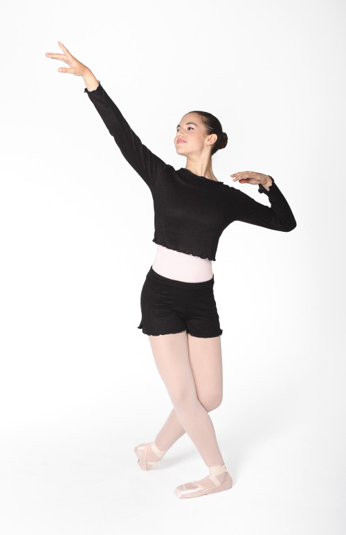 Intermezzo Meisjes Ballet/warming-up Top mouven lang met ronde nek 6449 Topvisnac