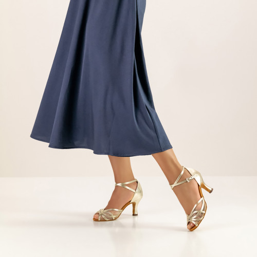 Anna Kern Damen Tanzschuhe Adele 6 - Leder Gold