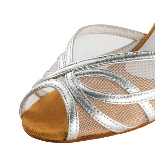 Anna Kern Dames Dansschoenen Adele - Leer Zilver