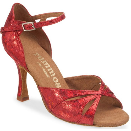 Rummos Mulheres Sapatos de Dança R385 - Pele Red Fantasy - 7 cm