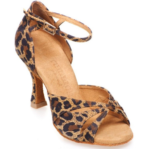 Rummos Mulheres Sapatos de Dança R385 - Pele Leopard Fantasy - 7 cm