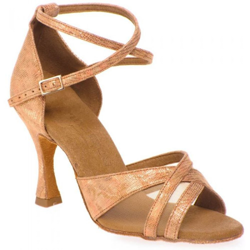 Rummos Dames Dansschoenen R370 - Leer Nehru Tan - 7 cm