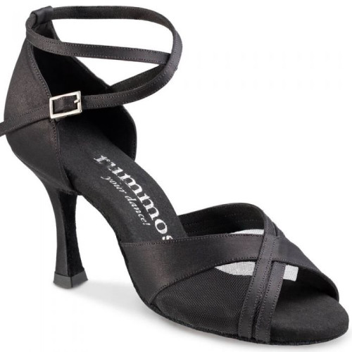 Rummos Mujeres Zapatos de Baile R370 - Satén Negro - 7 cm