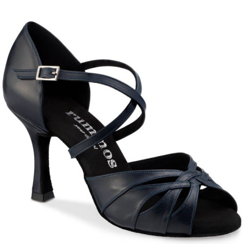 Rummos Mulheres Sapatos de Dança R520 - Pele Navy Azul - 7 cm