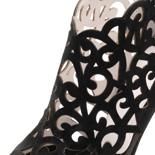 Anna Kern Mulheres Sapatos de Dança Fleur - Camurça Preto
