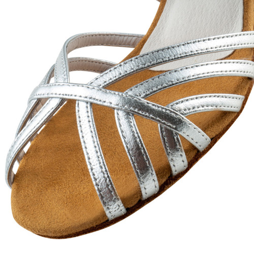 Anna Kern Damen Tanzschuhe Magalie - Leder Silber - 5 cm  - Größe: UK 7