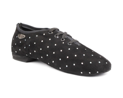 Portdance Ladies Jazz Sneakers PD J001 - Black Disco - Soft Heel - Size: EUR 39
