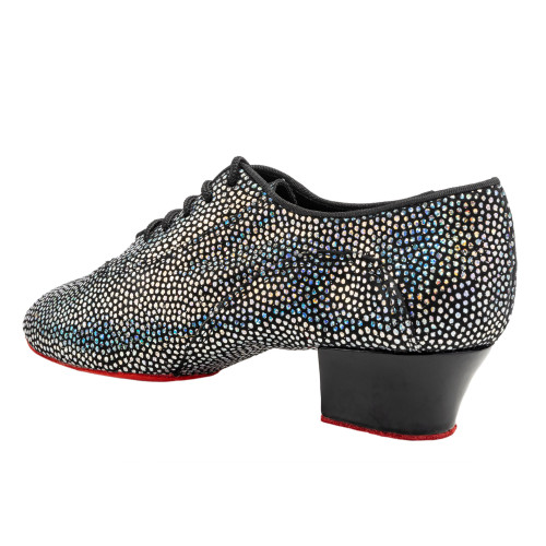 Rummos Mujeres Zapatos de Práctica R377 - Cuero/Nubuck Negro Glitter - Normal - 45 Cuban - EUR 39