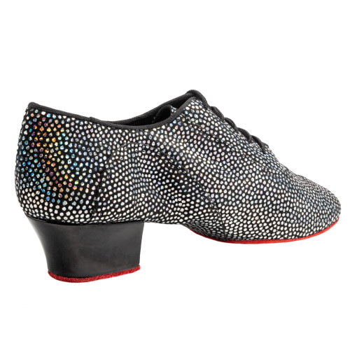 Rummos Ladies Practice Shoes R377 - Leather/Nubuck Black Glitter - Normal - 45 Cuban - EUR 39