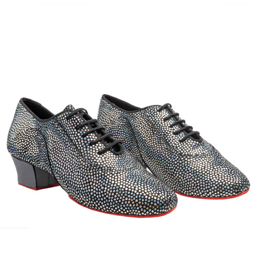 Rummos Mulheres Sapatos instrutor de dança R377 - Pele/Nubuck Preto Glitter - Normal - 45 Cuban - EUR 39