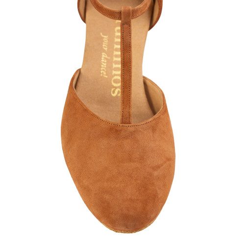 Rummos Damen Tanzschuhe Carol - Nubuck Braun - 2 cm