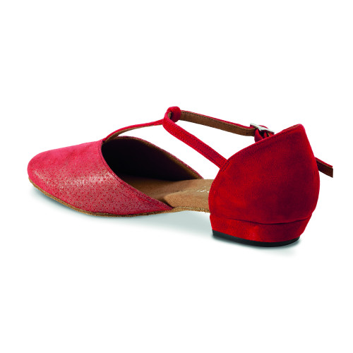 Rummos Femmes Chaussures de Danse Carol - Cuir/Nubuck MaitRed/Rouge - 2 cm
