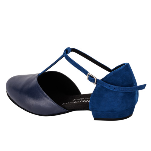 Rummos Mujeres Zapatos de Baile Carol - Cuero Navy/Indico Blue - 2 cm