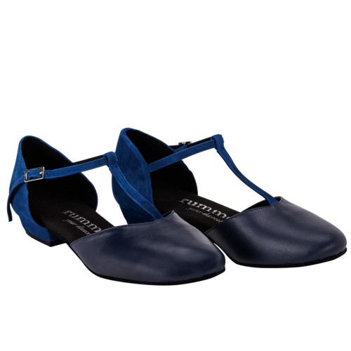 Rummos Mulheres Sapatos de Dança Carol - Pele Navy/Indico Azul - 2 cm