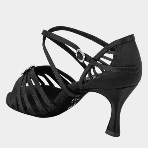 Rummos Mujeres Zapatos de Baile Elite Celine 041 - Satén Negro - 6 cm
