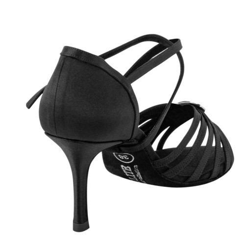 Rummos Mulheres Latino Sapatos de dança Elite Celine 041 - Material: Cetim - Cor: Preto - Largura: Normal - Salto: 80E Stiletto - Tamanho: EUR 38.5