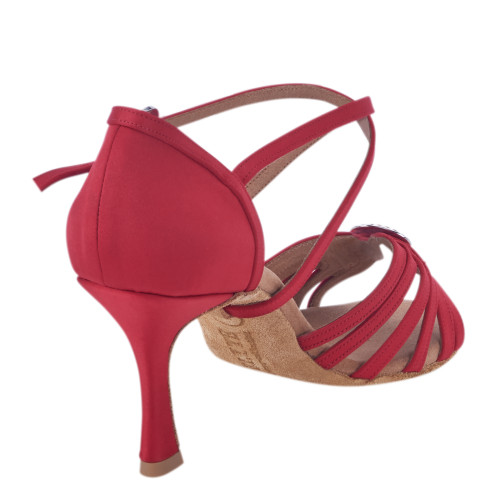 Rummos Dames Dansschoenen Elite Celine 049 - Satijn Rood - 7 cm