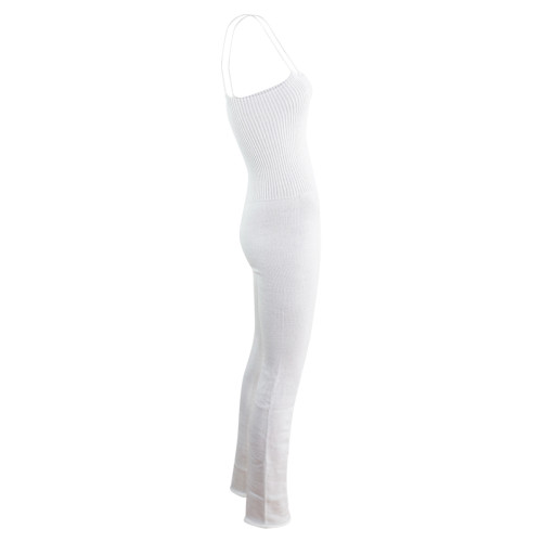 Intermezzo Ladies Warm-up suit long with Spaghetti-straps 4588 Skinlegrec - White (001) - Size: XXL