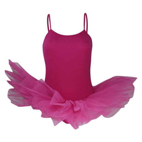 Intermezzo Mädchen Ballett Body/Trikot mit Teller Tutu und Spaghetti-Tr&auml;gern mit Tutu 3152 Loverstraptu