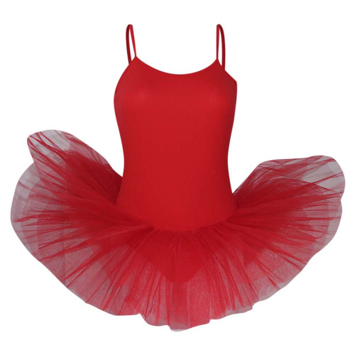 Intermezzo Damen Ballett Body/Trikot mit Teller Tutu und Spaghetti-Tr&auml;gern mit Tutu 3152 Loverstraptu