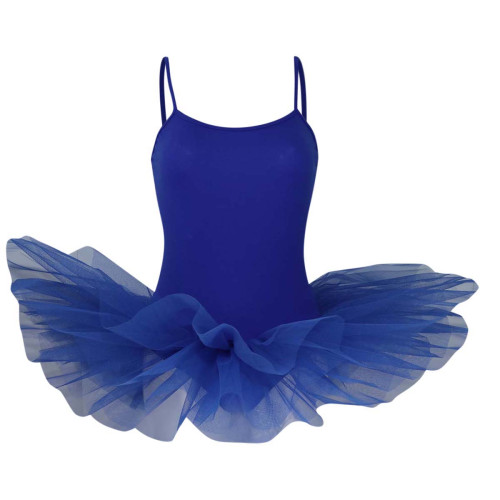 Intermezzo Damen Ballett Body/Trikot mit Teller Tutu und Spaghetti-Tr&auml;gern mit Tutu 3152 Loverstraptu