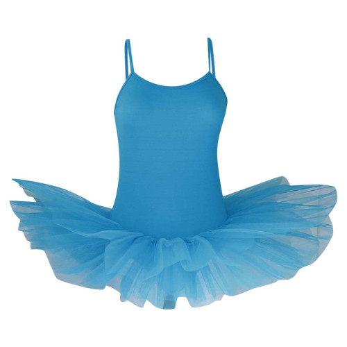 Intermezzo Mädchen Ballett Body/Trikot mit Teller Tutu und Spaghetti-Tr&auml;gern mit Tutu 3152 Loverstraptu