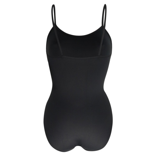 Intermezzo Mädchen Ballett Body/Trikot mit Spaghetti-Tr&auml;gern 3822 Bodymerstrap - Schwarz (037) - Größe: 12