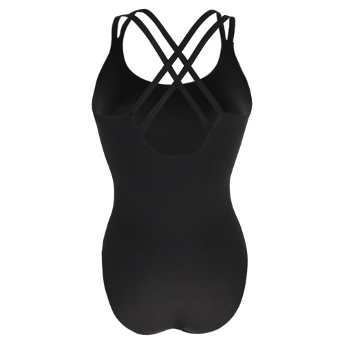 Intermezzo Damen Ballett Body/Trikot mit 2 Tr&auml;gern schmal 3852 Bodysupcru - Schwarz (037) - Größe: M