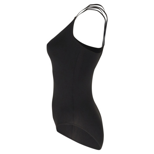Intermezzo Ladies Ballet Body/Leotard with 2 straps narrow 3852 Bodysupcru - Black (037) - Size: M
