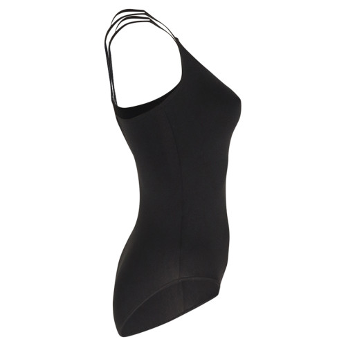 Intermezzo Damen Ballett Body/Trikot mit 2 Tr&auml;gern schmal 3852 Bodysupcru - Schwarz (037) - Größe: M