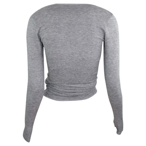 Intermezzo Ladies Ballet Wrap Cardigan long sleeves 6450 Jercruvisnac - Grey (033) - Size: S