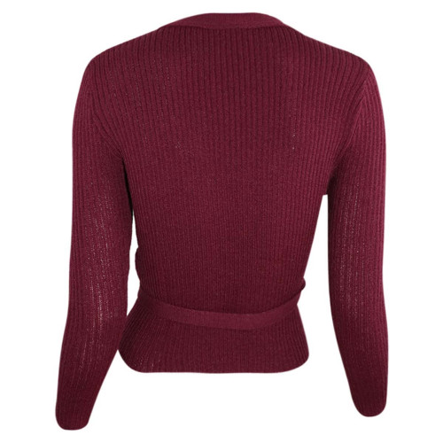 Intermezzo Damen Ballett Wickeljacke langarm 6811 Jersey Elipor - Burgund (028) - Größe: S