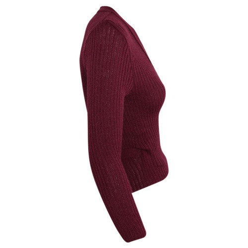 Intermezzo Damen Ballett Wickeljacke langarm 6811 Jersey Elipor - Burgund (028) - Größe: S