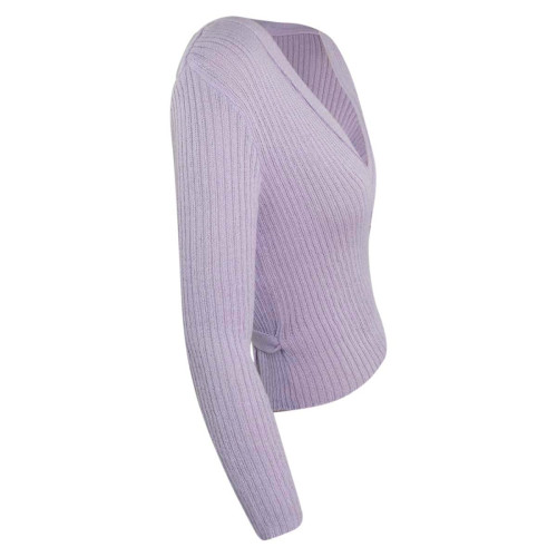 Intermezzo Ladies Ballet Wrap Cardigan long sleeves 6811 Jersey Elipor - Lavender (080) - Size: M