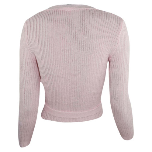 Intermezzo Damen Ballett Wickeljacke langarm 6811 Jersey Elipor - Pink (007) - Größe: XL