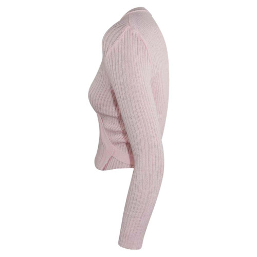 Intermezzo Damen Ballett Wickeljacke langarm 6811 Jersey Elipor - Pink (007) - Größe: XL