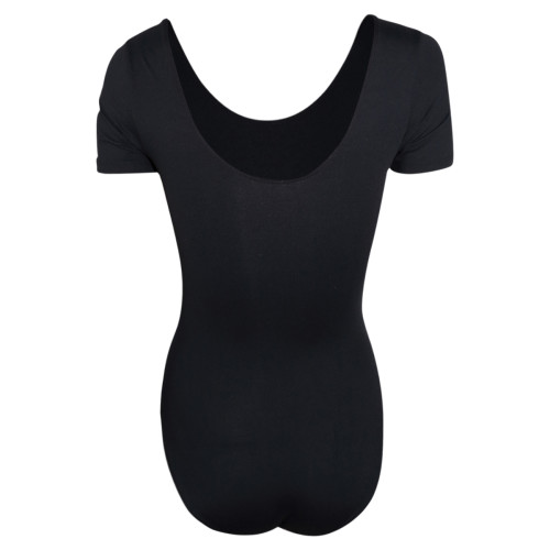 Intermezzo Ladies Ballet Trikot/Body with sleeves short 3673 Bodysup Mc - Black (037) - Size: XXL