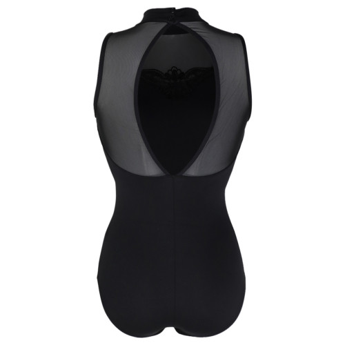 LULLI Dancewear Mulheres Ballet Camisa/Collant/Leotardo ARIELA com colarinho - Cor: Preto - Tamanho: L