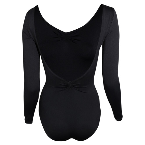 LULLI Damen Ballett Body/Leotard SAMANTHA &Auml;rmel lang - Farbe: Schwarz - Größe: M