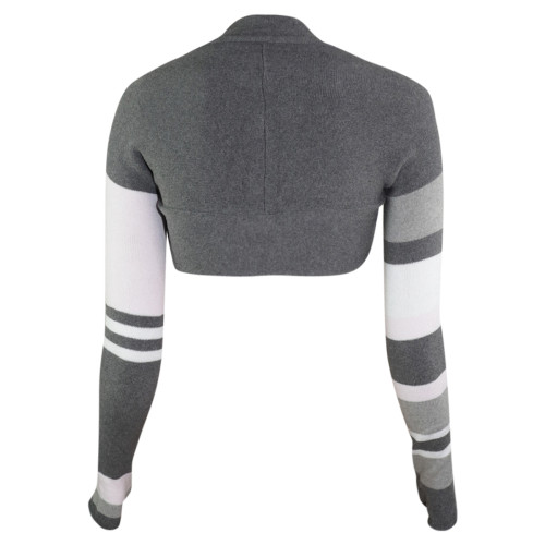 Intermezzo Girls Bolero/Shrug long sleeves 6398 Mansurbi - Dark Geey (188) - Size: 10