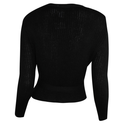 Intermezzo Ladies Ballet Wrap Cardigan long sleeves 6811 Jersey Elipor - Black (037) - Size: M