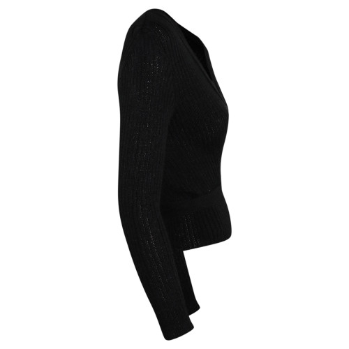 Intermezzo Ladies Ballet Wrap Cardigan long sleeves 6811 Jersey Elipor - Black (037) - Size: M