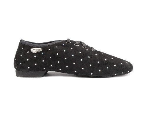 PortDance - Mujeres Jazz Sneakers PD J001 - Nobuk Negro Disco