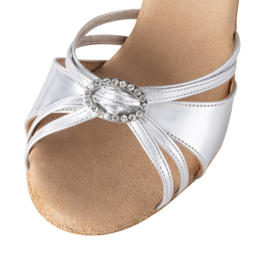 Rummos Damen Tanzschuhe Elite Bella - Material: Leder - Farbe: Silber - Weite: Normal - Absatz: 70R Flare - Größe: EUR 38