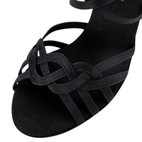 Rummos Ladies Latin Dance Shoes Elite Gaia 041 - Material: Satin Black - Width: Normal - Heel: 80E Stiletto - Size: EUR 36