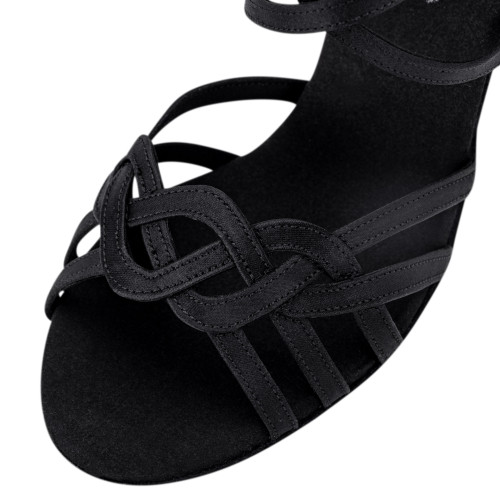 Rummos Damen Tanzschuhe Elite Gaia 041 - Material: Satin Schwarz - Weite: Normal - Absatz: 80E Stiletto - Größe: EUR 36