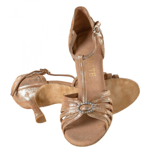 Rummos Femmes Latine Chaussures de Danse Elite Karina 168 - Matériel: Cuir - Couleur: Tan Cuarzo - Forme: Normal - Talon: 70R Flare - Pointure: EUR 38.5